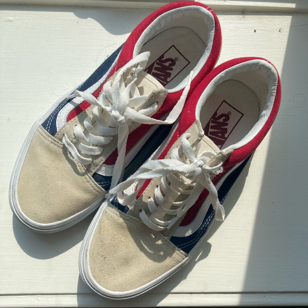 Vans Red and White Sneakers